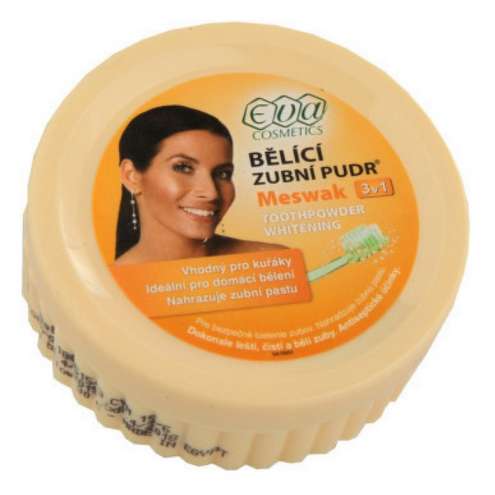 Eva Cosmetics Whitening Toothpowder Fluor bělicí pudr Meswak 30 g